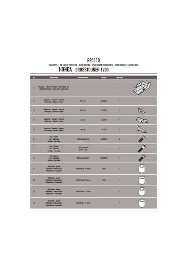 Givi Rp1110 Honda Vfr 1200X Crosstourer 12-19 Karter Koruma