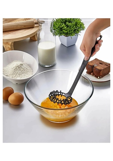 Yanmaz Yapışmaz Yüksek Isıya Dayanıklı Teflon Spiral Yumurta Çırpıcı 28 CM