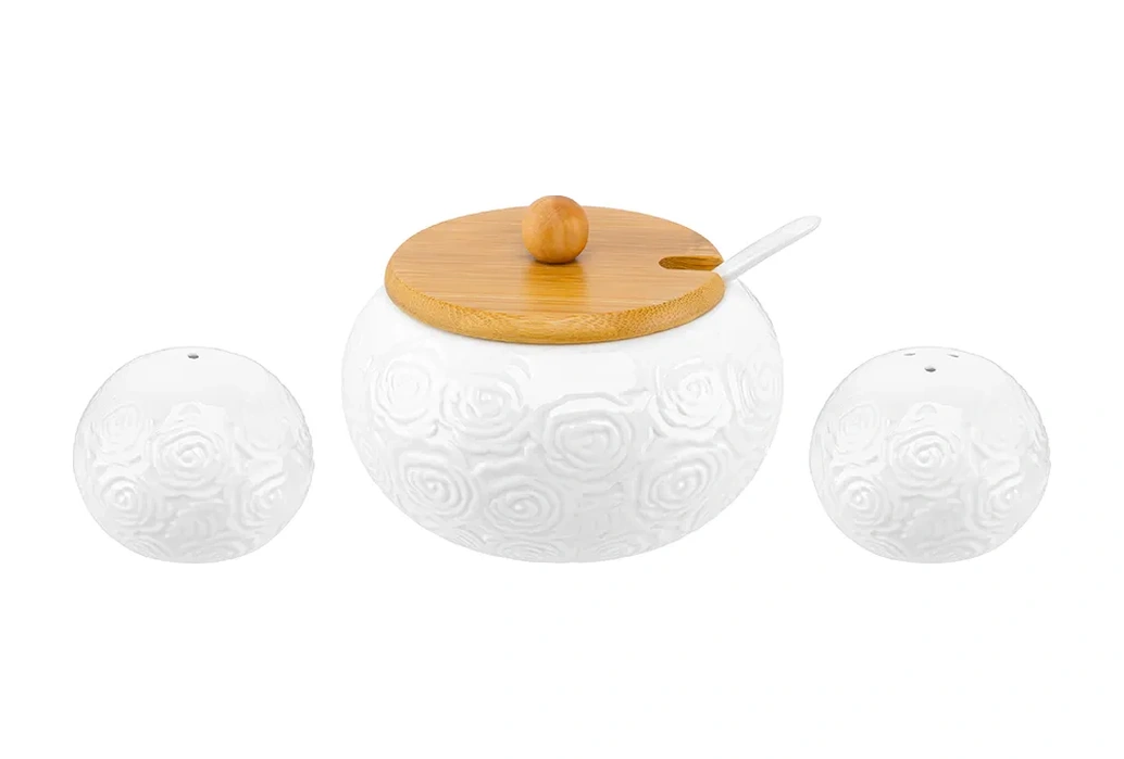 Elan Gallery Baharat Seti "gül", 3 Parça 99651430 Beyaz