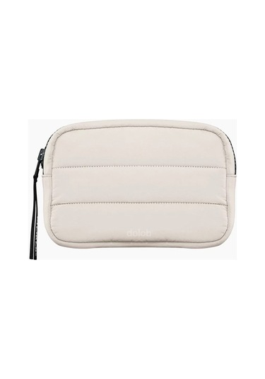 Dolob Aşağı Ceket Kadın Makyaj Saklama Çantası Basit, Hafif, Şık Fitness Spor Koşu Bel Çantası Beyaz