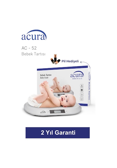 Acura Ac-52 Ce Onaylı 20kg Kapasiteli Dijital Bebek Tartısı