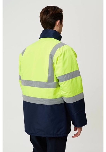 Kışlık İş Güvenliği Parkası Neon En Iso 13688 20471 343 Linum F.sarı-lacivert