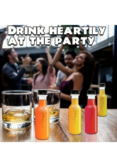 Willowhaven 20 Parça Gümüş Kapaklı 1.7 Onsluk Mini Likör Şişesi Seti Partiler İçin