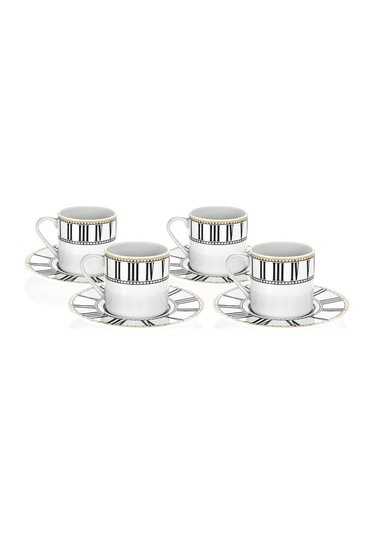 Saat Tabak &çay Kahve Seti 20 Parça 4 Kişilik Beyaz