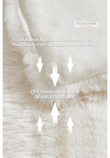Kürk Yatak Örtüsü Çift Kişilik Dolgulu Peluş Yumuşak Çift Taraflı Yorgan 3 Parça Loria Kırık Beyaz Krem Kırık Beyaz Kürk Yatak Örtüsü Çift Kişilik Dolgulu Peluş Yumuşak Çift Taraflı Yorgan 3 Parça Loria Kırık Beyaz Krem Kırık Beyaz
