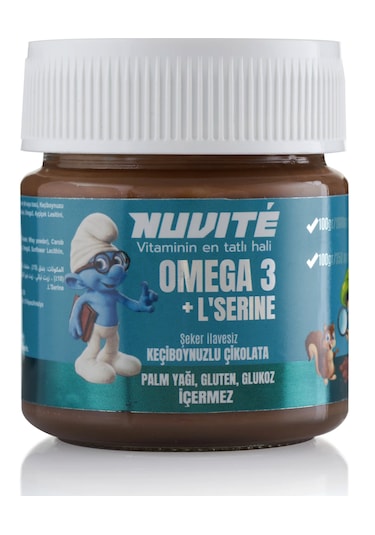 Nuvıte Omega 3 + L- Serine Keçiboynuzlu Şekersiz Vitaminli Çikolata 200 G