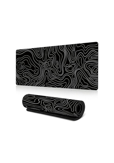 Cbtx 300 X 700 X 2mm Soyut Sıvı Tasarım Kauçuk Mouse Pad Kaymaz Büyük Mouse Mat - Stil D Stil D