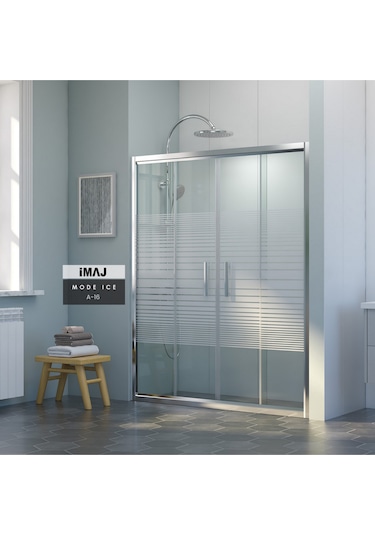 İmaj Banyo Mode İce A-16 Orta Açılır 2 Sabit 2 Sürgü Duşakabin Krom