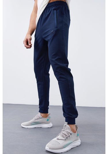 Tommy Life İndigo Fermuar Cepli Dar Kalıp Jogger Erkek Eşofman Alt - 84343 İndigo Tommy Life İndigo Fermuar Cepli Dar Kalıp Jogger Erkek Eşofman Alt - 84343 İndigo