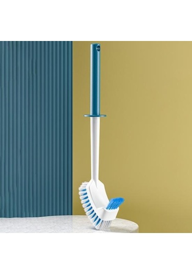 Gri Tuvalet Fırçası Uzun Saplı Çift Taraflı Kıllar Duvar Asılı Delik Modern Çok Fonk Kir Temizleme Klozet Tuvalet Fırçası 55832999