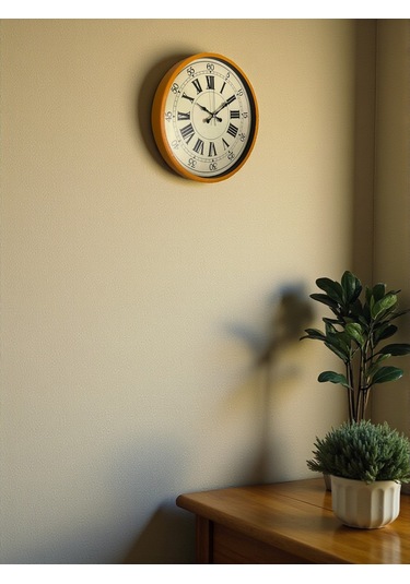 Zentime 36 Cm Turuncu Dekoratif Duvar Saati çok Renkli