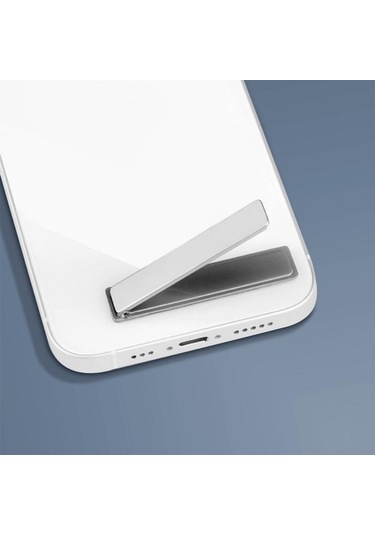 Siyah Hdoorlink Mini Manyetik Telefon Tutucu Katlanabilir Cep Telefonu Geri Görünmez Tutucu Metal Braket Masa Standı İphone Xiaomi Samsung Uyumlu İçin