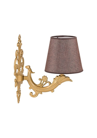 Tekli Eskitme Zamak Metal Aplik Kahverengi Şapkalı Kahverengi