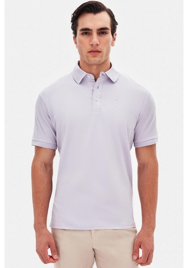 Twn Slim Fit Galaktik Leylak Pike Dokulu T-shirt 4ec146011784m Gl1