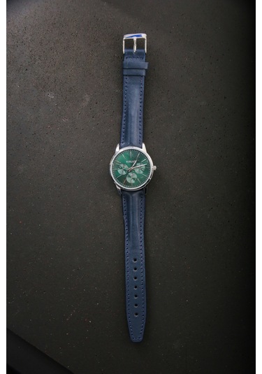 Hakiki Deri 18mm Akıllı Pimli Saat Kordonu Lacivert