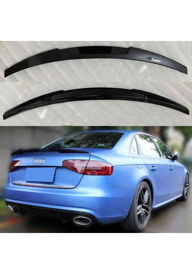 Audi A4 Votex Spoyler, Parlak Siyah, ABS PLASTİK M4 Tip 2013 2016