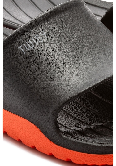 Twigy Demba Erkek Terlik Siyah Turuncu 40/45 DD0566 Siyah