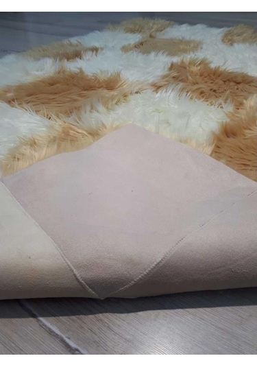 Yamalı Home Style Post Halı Krem Kahve 120 x 180 Cm
