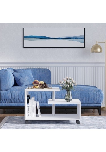 Decormet Karanfil Sehpa Beyaz Beyaz