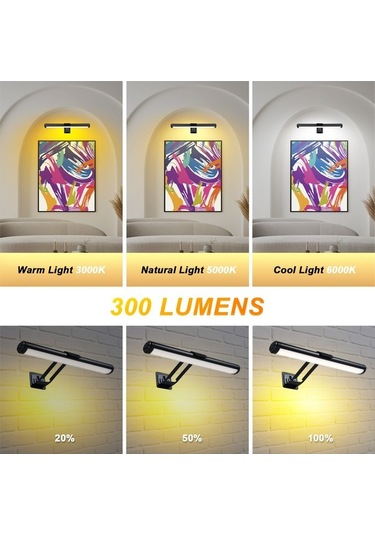 Ulzyvf Şarj Edilebilir Manyetik Lamba - 3 Renk, Uzun Pil, Dokunmatik Beyaz Beyaz