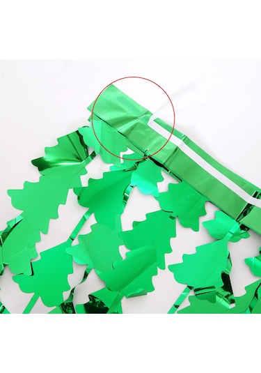 Noel Ağacı Metalik Simli Perde - Altın - 1m 2m, Parlak Püsküller, Folyo Püsküllü Perdeler, Parlak Kapılar Ve Pencereler Diğer