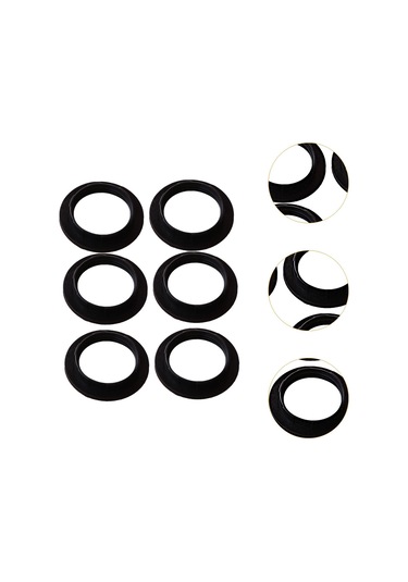 Homyl 6 Adet E26 Dış Halka Ampul Tutucu Abajur Adaptörü Siyah