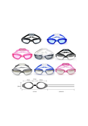 Haızıd Hd Buğu Önleyici Su Geçirmez Miyopi Yüzme Gözlüğü, Renk: Miyopi 350 Derece Çok Renkli