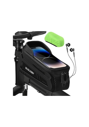 Willowhaven Black Qy626 Bisiklet Ön Çerçeve Çantası Dokunmatik Ekran Tpu Telefon Tutucu Haki