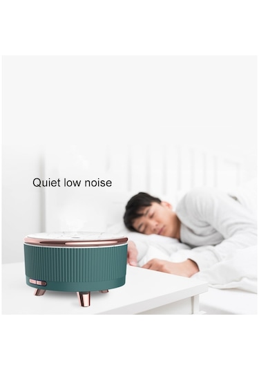 Ultrasonik Aromaterapi Difüzör Nemlendirici Uçucu Yağ Difüzörü Ab Tak Koyu Yeşil