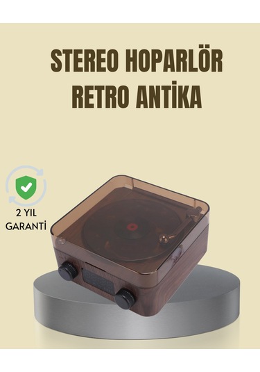 Saatli Gece Işıklı Hoparlör Modern Ve Vintage Tasarım