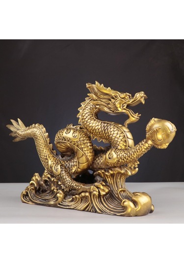 Suntek Çin Feng Shui Ejderha Heykeli Heykel Zenginlik Çekmek,