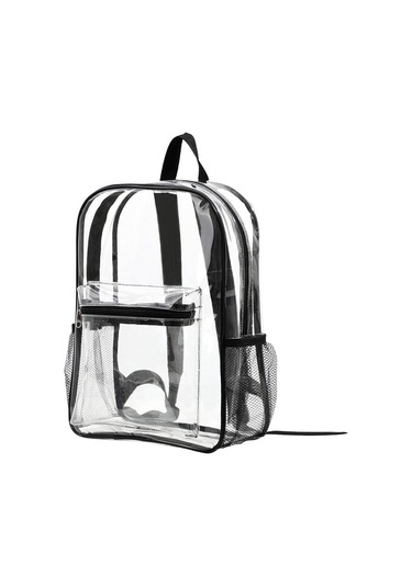 Geniş Kapasiteli Dayanıklı Su Geçirmez Sırt Çantası, Seyahat Ve Okul İçin Pratik Pvc Saklama Çantası, Kalınlaştırılmış Ergonomik Tasarım Siyah