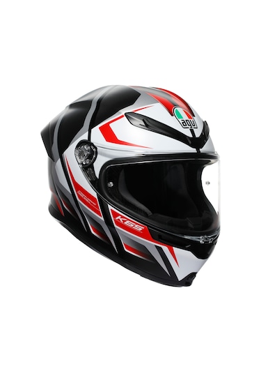 Agv K6 S E2206 Mplk Karve Configuration Kapalı Kask Beyaz - Kırmızı - Siyah