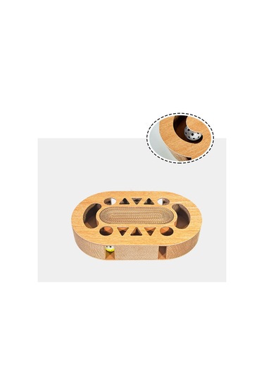Suntek Kedi Scratcher Parça Zili Topu Eğlence Plakası Oval