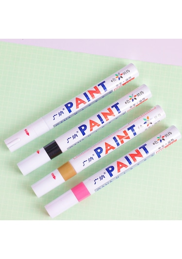 Aubyhe Beyaz Gn-110 Ofis Marker Kalemi - Tamir, Taş, Siyah Kart, İmza Ve Lastik İçin Dayanıklı Renkli Kalem Diğer