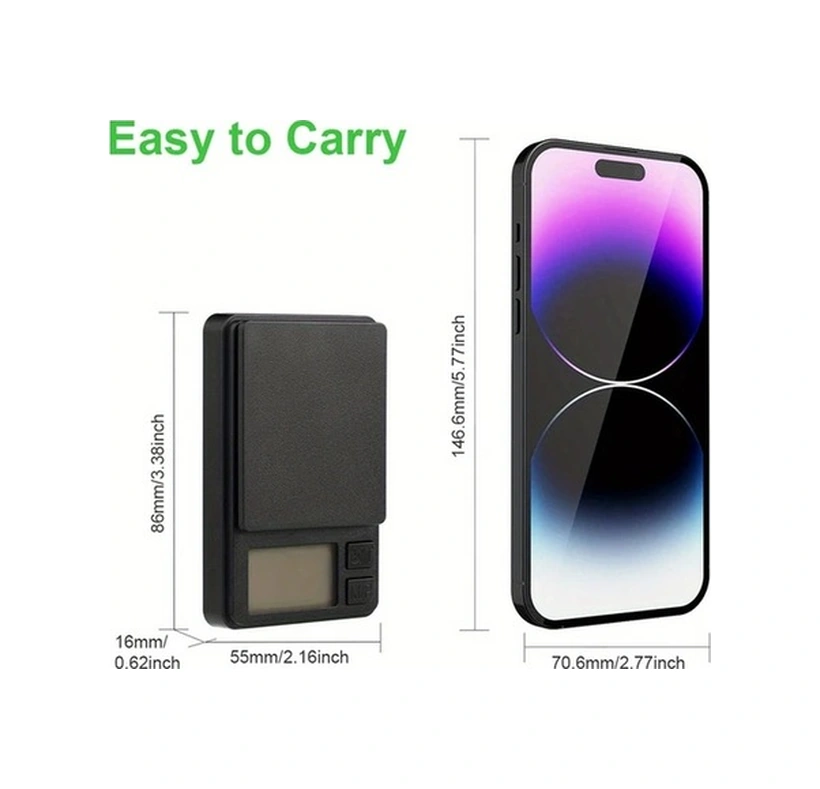 Trendooze Parlak Ekranlı 0.01g 1000g Dijital Kuyumcu Terazisi