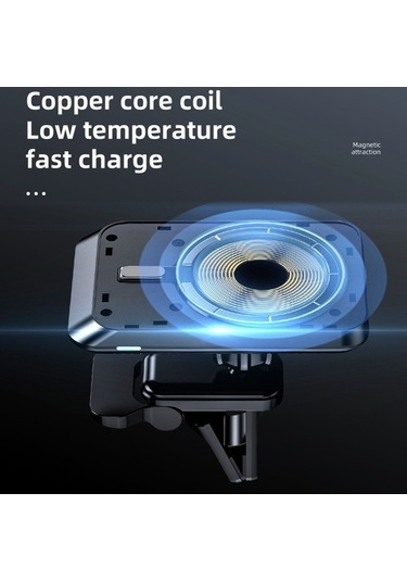 Wondernest Jjt-969 15w Maksimum Çıkışlı Manyetik Araç Şarj Braketi Kablosuz Hava Çıkış Beyaz Beyaz