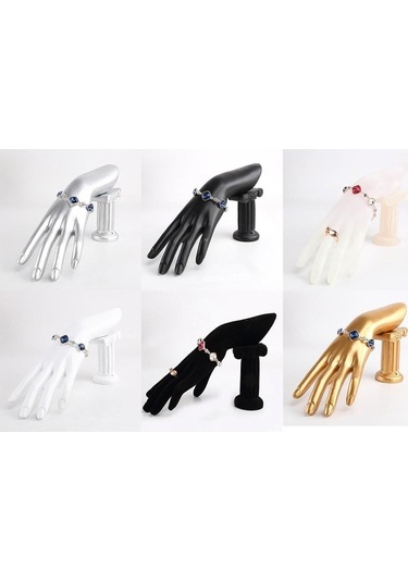 Trendooze Yüzük Tutucu Takı Siyah Raf Manken Kadın Eldiven El Ekran Bilezik Zz