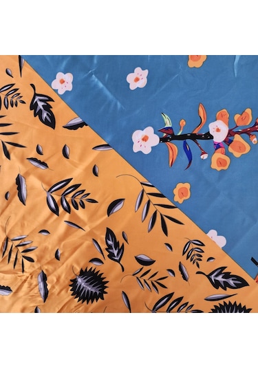 Hedea Baharın Uyanışı Saten Fular 70x70 Cm Çok Renkli