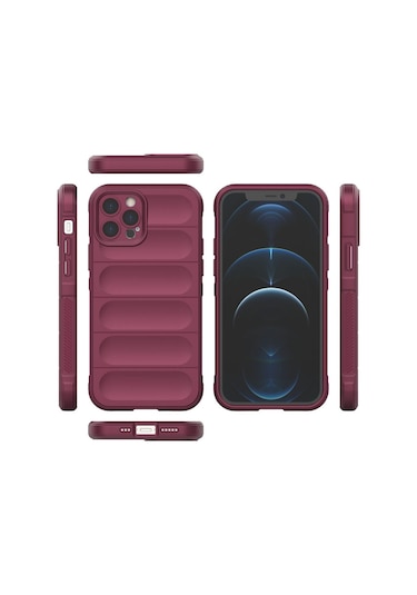 iPhone Uyumlu 12 Pro Kılıf Optimum Lens Çerçeveli Silikon Kapak