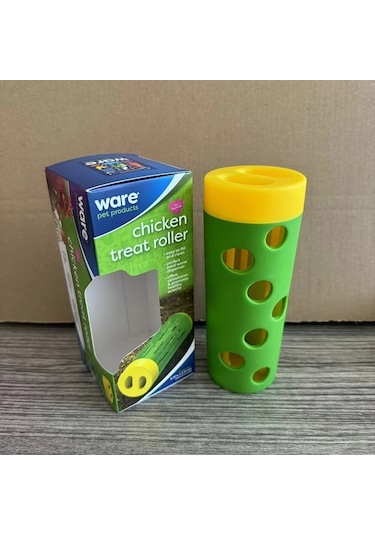 Primepickings Yeşil - 1 Adet Dayanıklı Tavuk Ödül Oyuncağı, Dökülme Önleyici Delikli