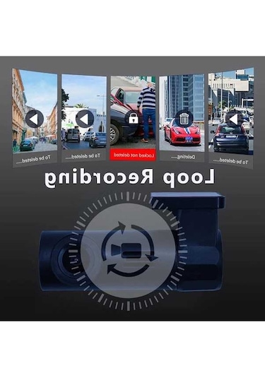 Createtech Akıllı Araba Wifi Dvr Gösterge Paneli Kamerası, Uygulama Kontrolü, 1080p Gece Görüş, Usb Güç Kaynağı