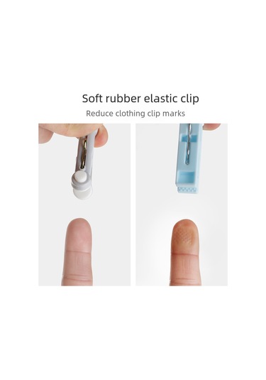 Beyaz + Gri Tekli Çamaşır Mandalı, Dikişsiz Ve Rüzgar Geçirmez Beyaz