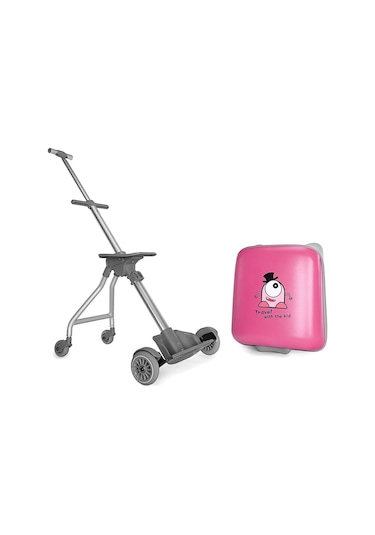 Heybee Luggages Heybee Sevimli Canavar Oturulabilir Pembe Çocuk Valiz Diğer