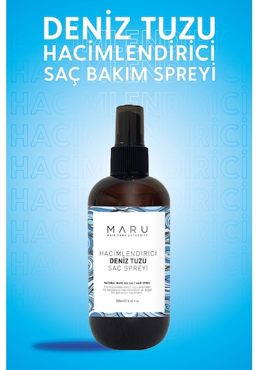 Maru Deniz Tuzu Doğal Dalga Sağlayan Hacim Veren Saç Spreyi 250 ML