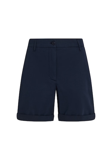 Tommy Hilfiger Co Blend Gmd Chıno Short Kadın Mavi Şort - Ww0ww42457 Mavi
