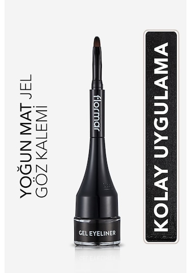 Flormar Gün Boyu Kalıcı Profesyonel Jel Eyeliner 001 Gel Black
