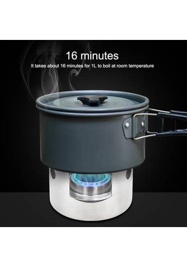 Wondernest Aotu At6387 Açık Taşınabilir Kamp Sobası Rüzgar Geçirmez Alkol Isıtıcı Kapaklı Çok Renkli Çok Renkli