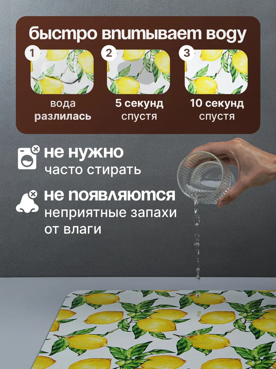 Swensa Emici Bulaşık Kurutma Paspası 303227279 Limon Sarısı