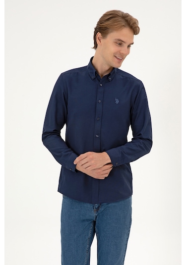 U.s. Polo Assn. Erkek Lacivert Gömlek Basic 50316723-vr033 Lacivert